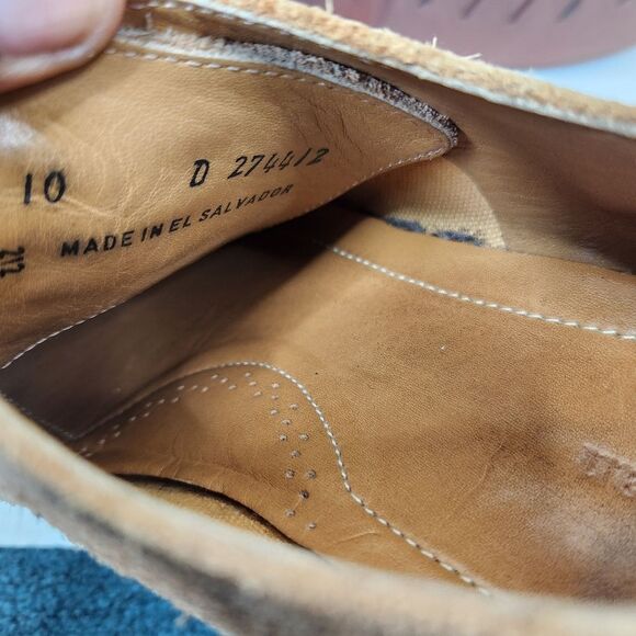 L.L. Bean Mens Suede Lace Up Casual Oxford Shoes US 10